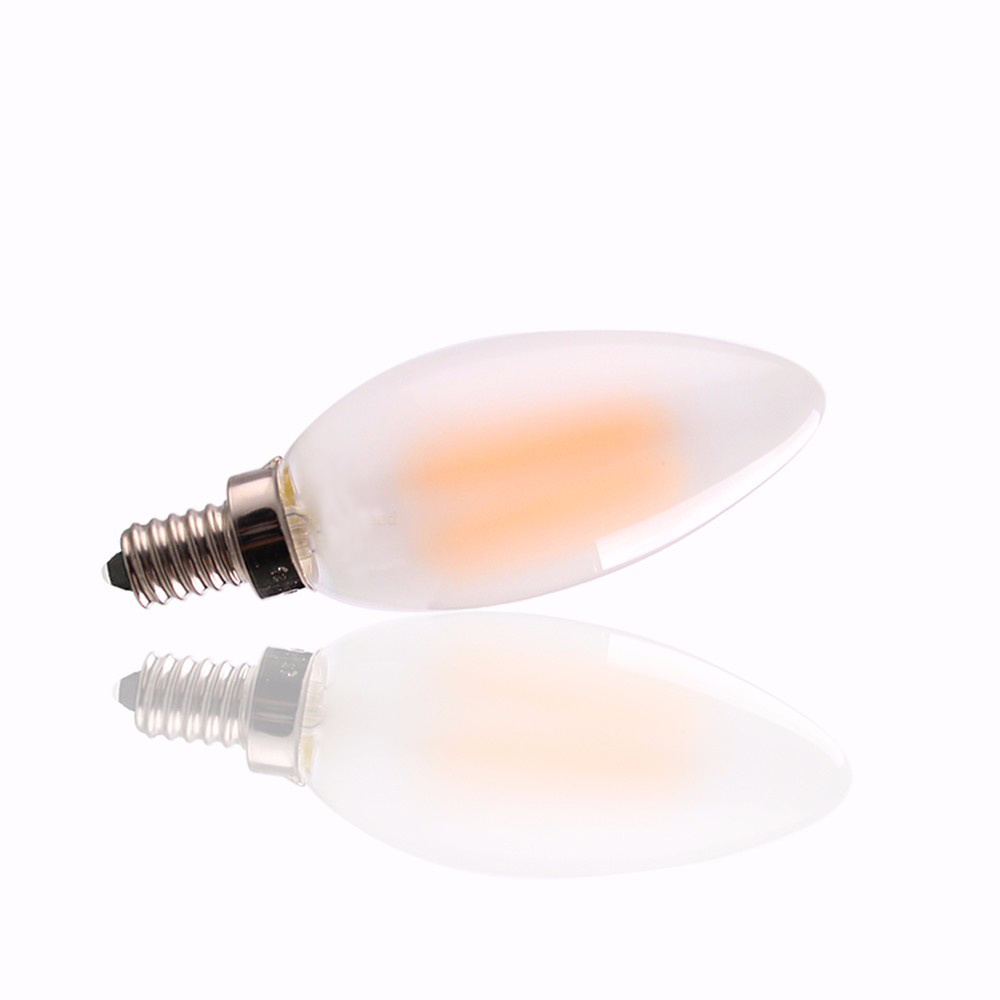 Quality Assurance dimmable led filament bulb e14 C35 frosted candle light 2200k 4000k