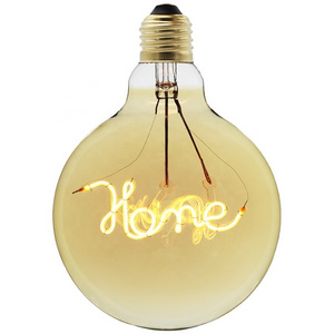 new design Love Dream Home Happy word letter decoration led filament bulb