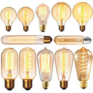 G80,G95,ST64,T10,T185,T225,T300,T45,A19 ,ST58 Vintage Edison Bulb Light E27 G125 40W Retro Globe Lamp Incandescent Bulb