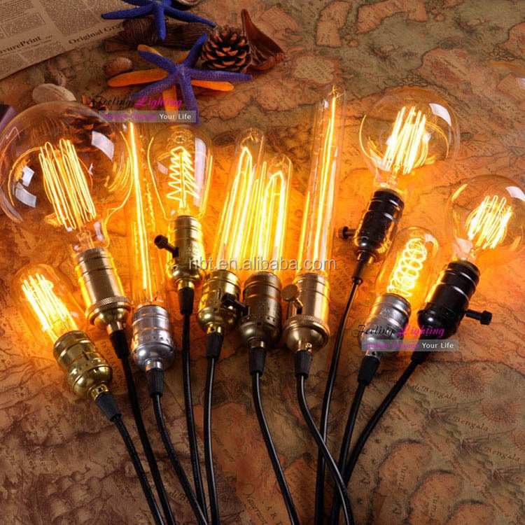 Retro Globe G80,G95,ST64,T10,T185,T225,T300,T45,A19 ,ST58 Vintage Edison Old-fashioned Historic Lamp Incandescent Bulb