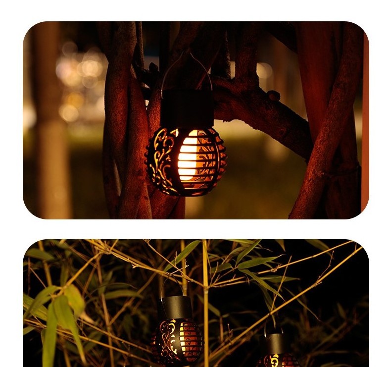 Solar garden lights outdoor decorative Landscape Solar Flicker Flame Lantern Lights Garden Lamp LED