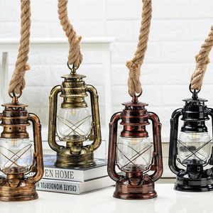 American retro country kerosene chandelier creative balcony lamps nostalgic lantern kitchen decorative  pendant light