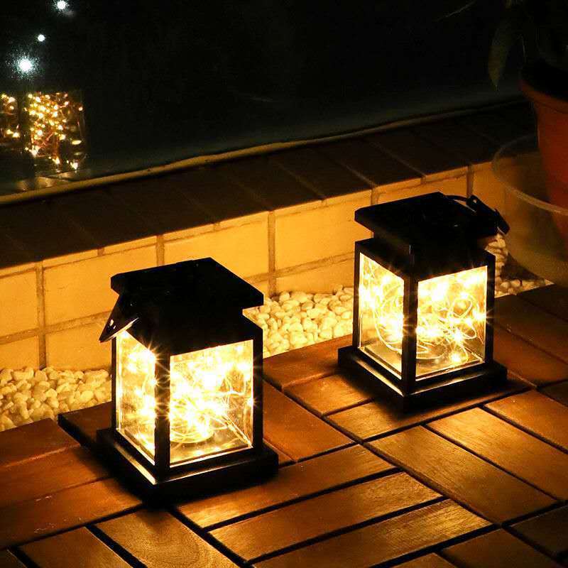 LED Solar Candle Lantern Courtyard Light Outdoor Garden Solar Light Hanging Solar Lamp Decorative Lights