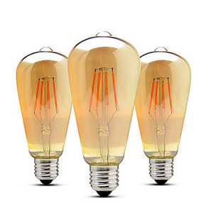 ST64 E27 Dimmable LED Filament Bulb 2W 4W 6W Vintage Edison Smart Bulbs