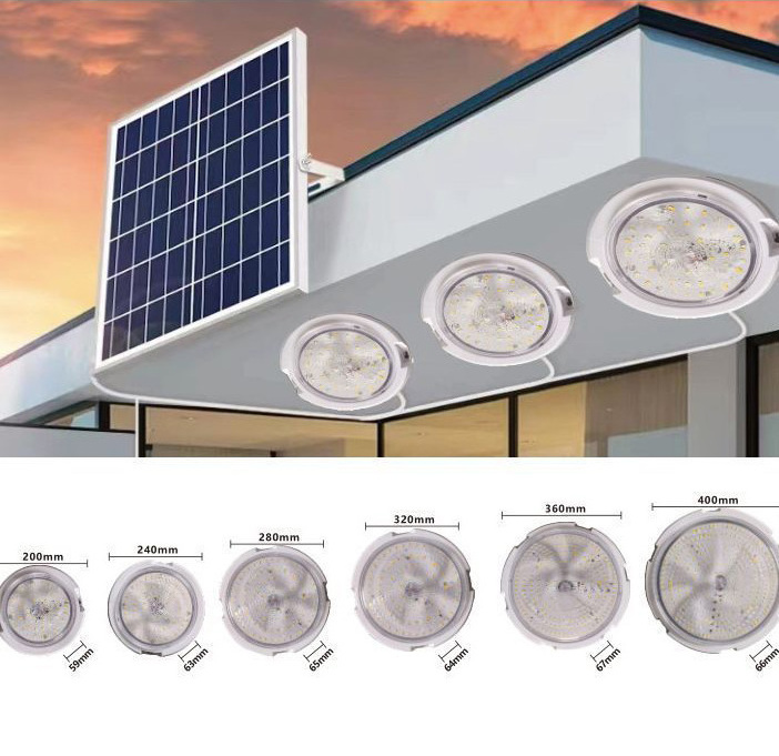 100w 150w 200w Indoor Garden Balcon Aluminum Led Ceiling Lamp Remote Control Smart Solar Ceiling Light For Home