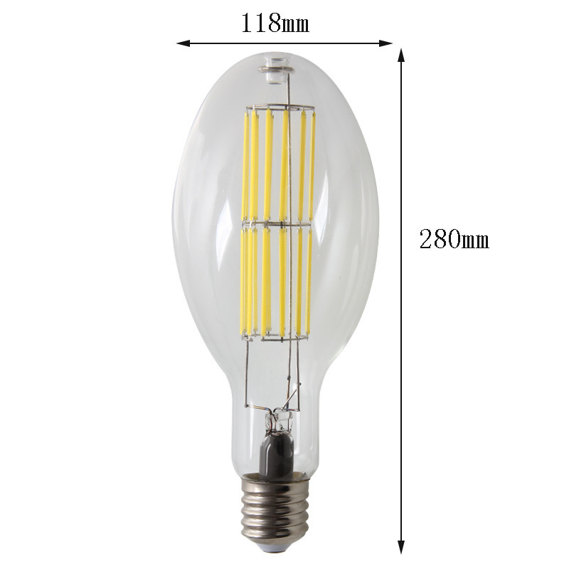 Big size 30W 40W high power led filament bulb ED90 ED118 thick filament E40 socket light