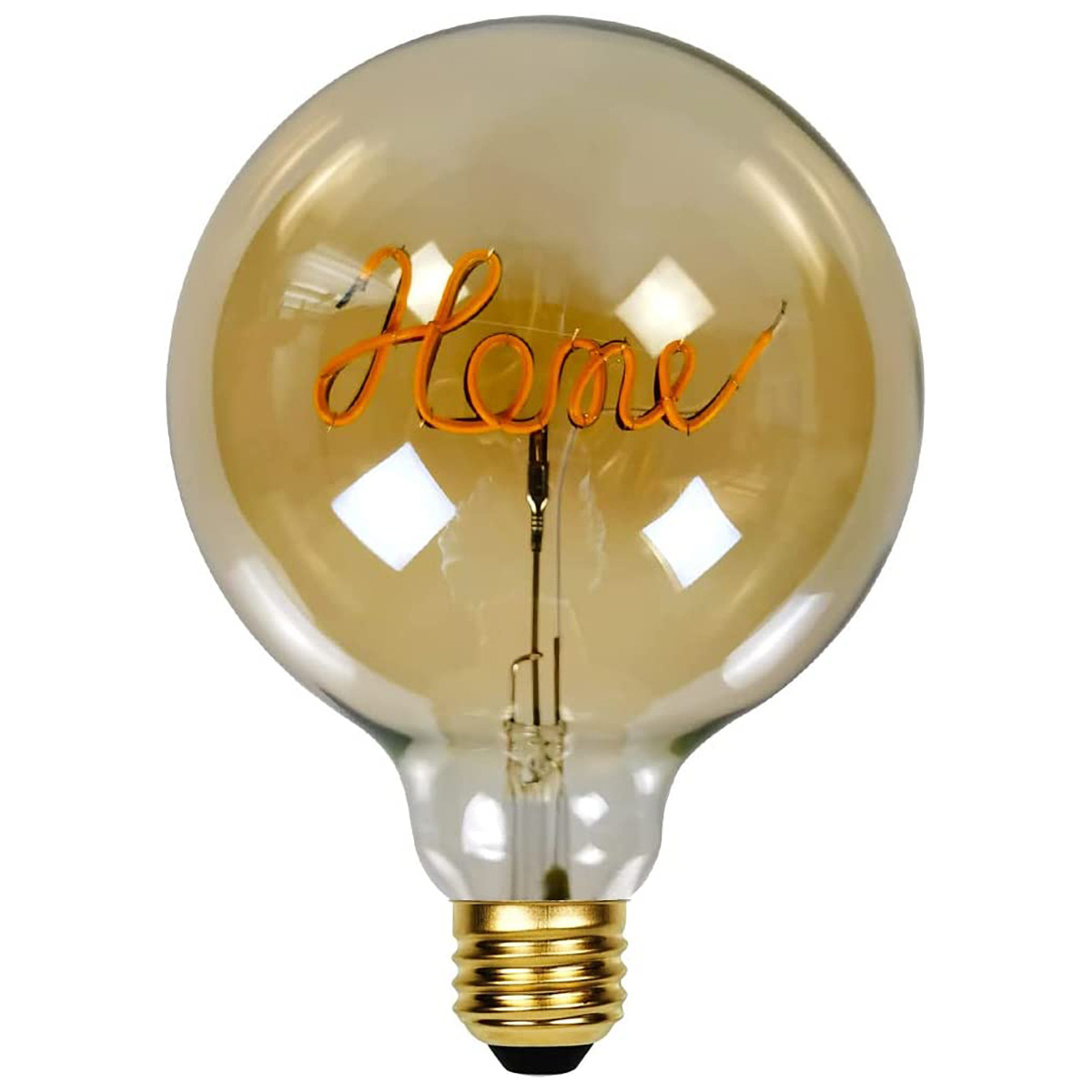 China Professional Customized E26 Base Decorative Filament Bulb, Amber G125 Series led text bulb