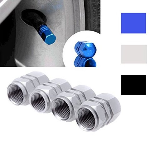 1 Set of 4 PCS Aluminum Car Wheel Tires Valves Tyre Stem Air Caps