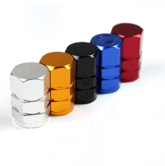 1 Set of 4 PCS Aluminum Car Wheel Tires Valves Tyre Stem Air Caps