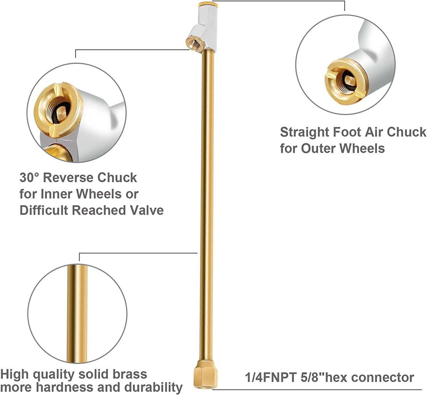 Air Chuck for Semi Truck, 1/4