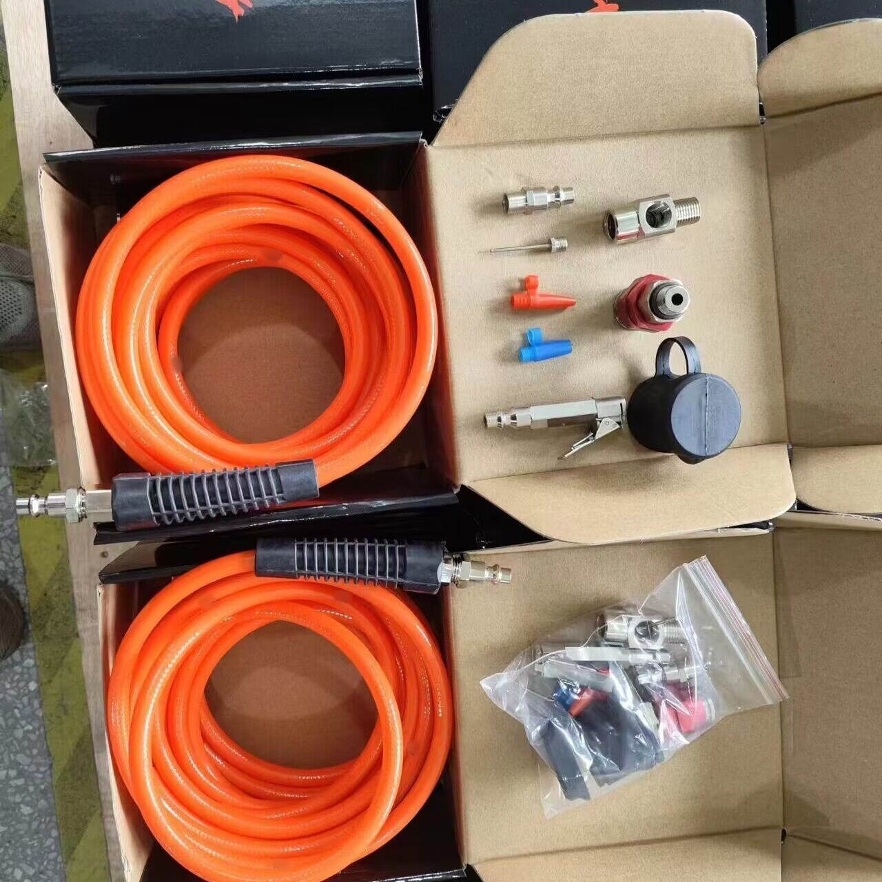 Portable Tire Inflation Kit with 18 Foot Air Hose and Quick Fitting for Universal On Board Systems