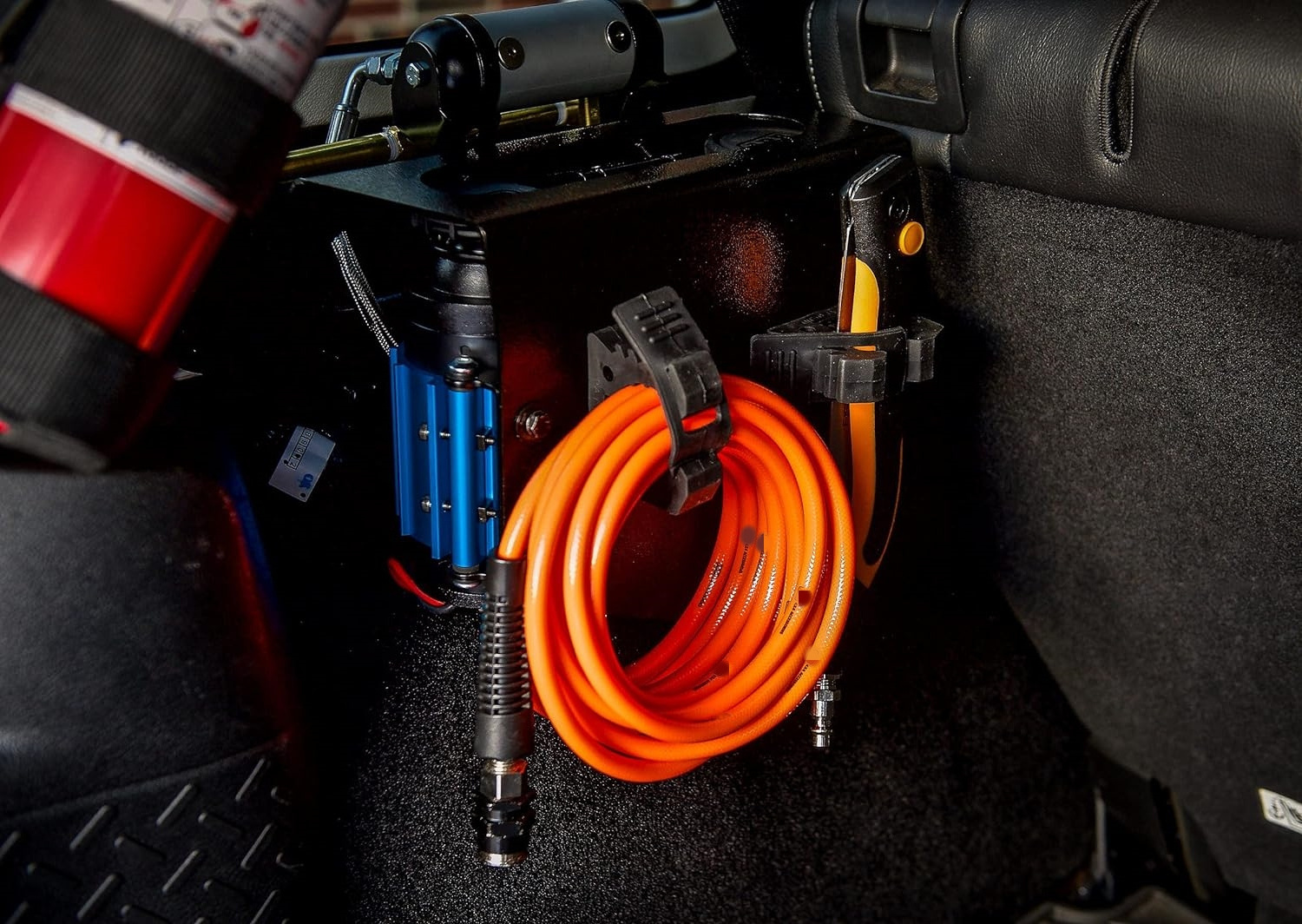 Portable Tire Inflation Kit with 18 Foot Air Hose and Quick Fitting for Universal On Board Systems