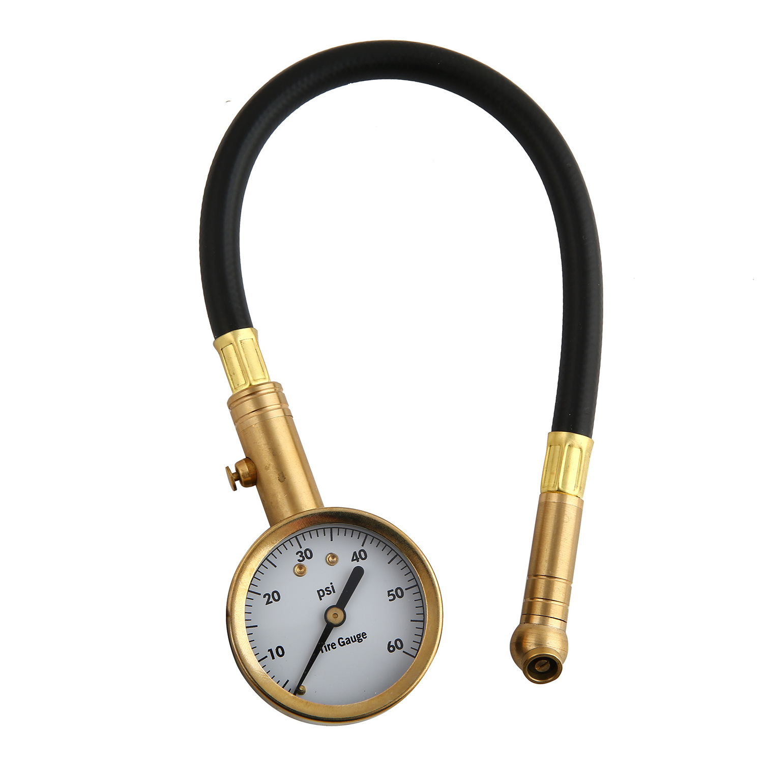 Mechanical tire gauges with a reinforced rubber hose car tire pressure gauge