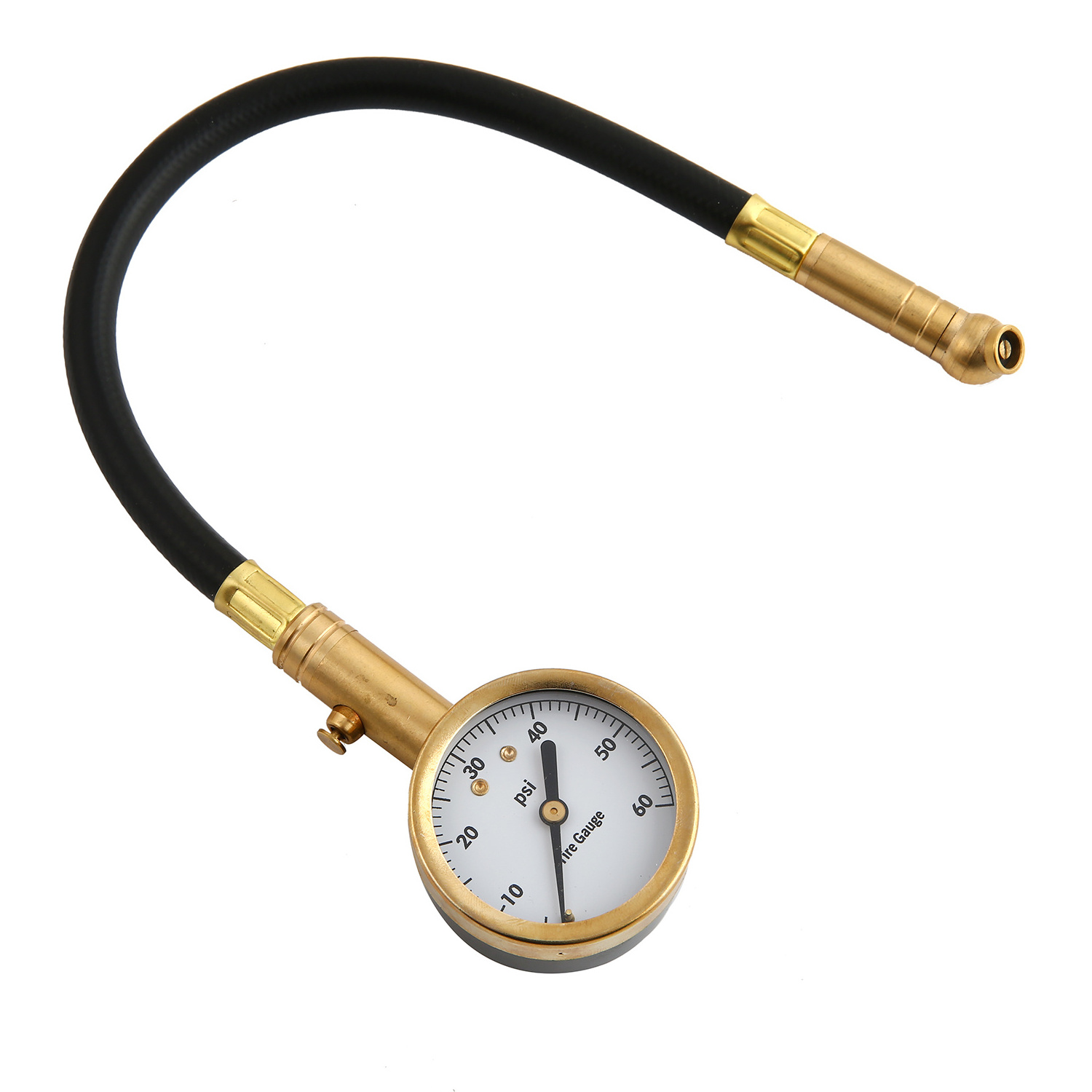 Mechanical tire gauges with a reinforced rubber hose car tire pressure gauge