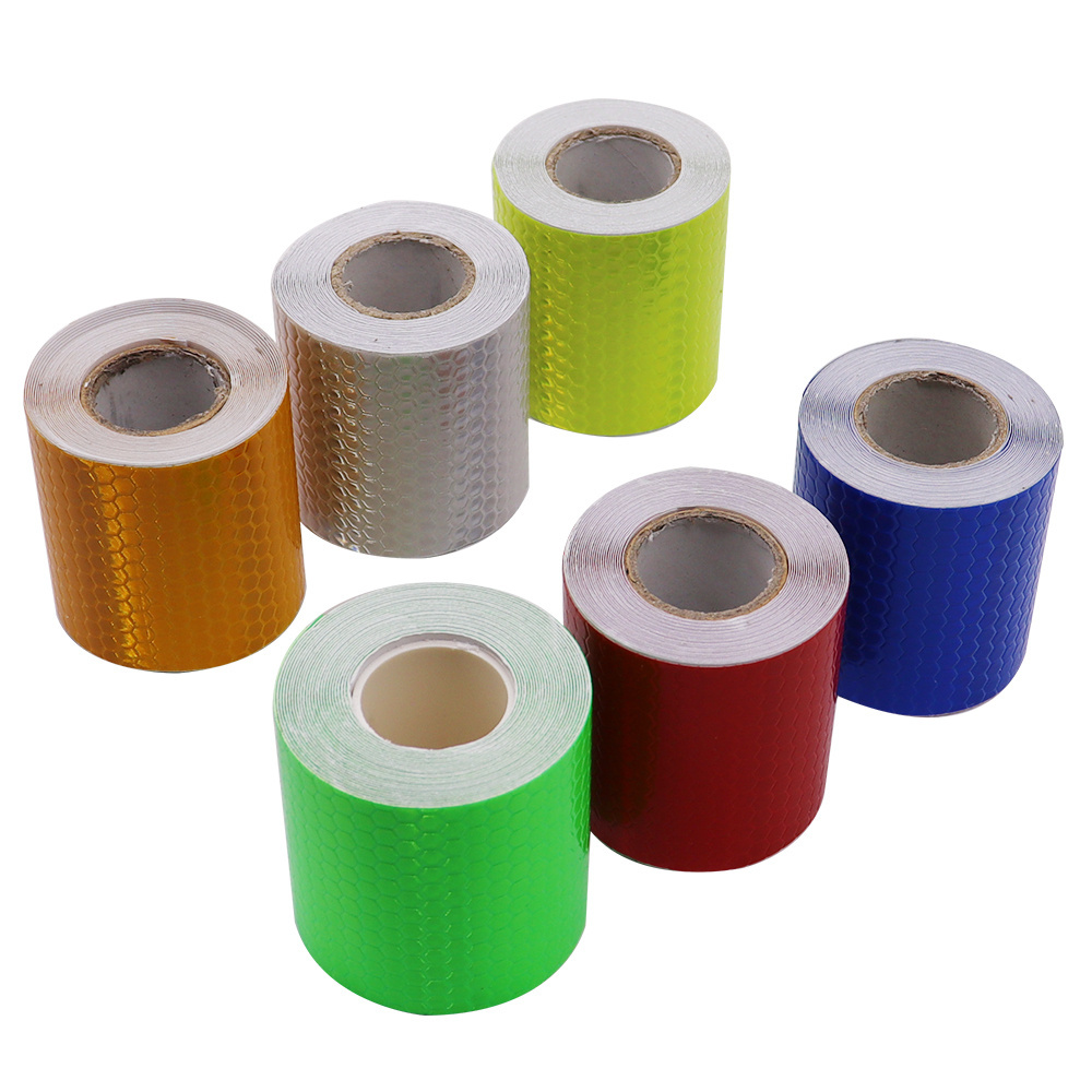 Elastic Prismatic Adhesive Road  Reflective Double Fold  Warning Tape in pvc