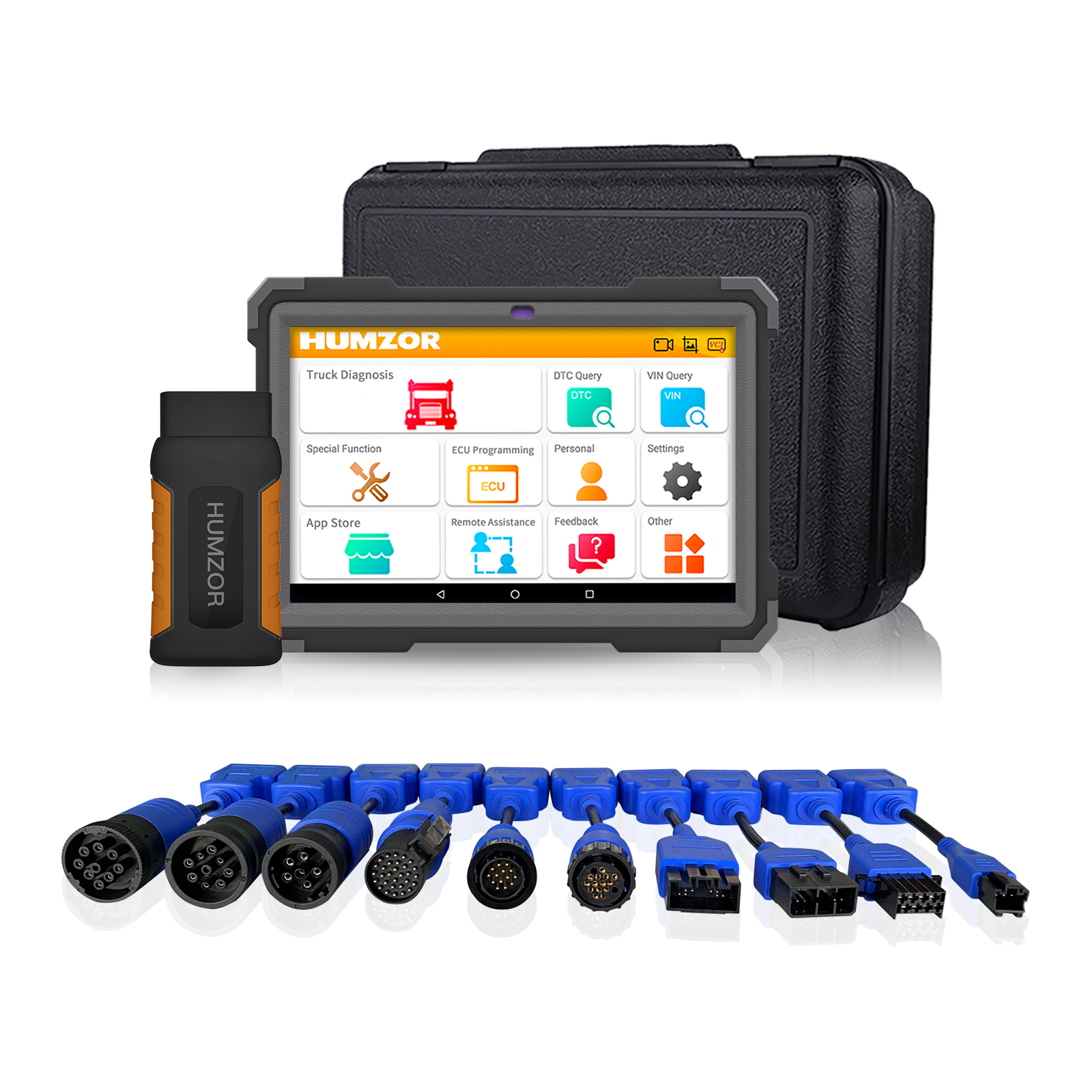 Humzor NexzDAS ND566 E Lite Heavy Duty Truck Full System Diagnostic Scanner For 12-24V Diesel Vehicles OBD2 Tools