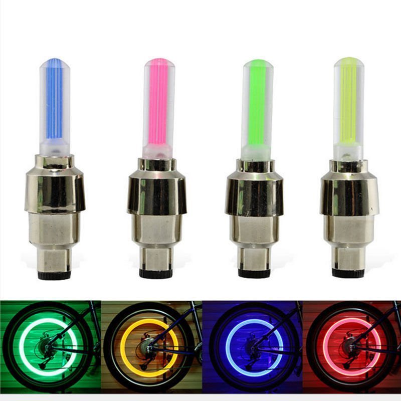 Colorful Bike LED Flash Wheel Light Spoke Tire Valve Cap