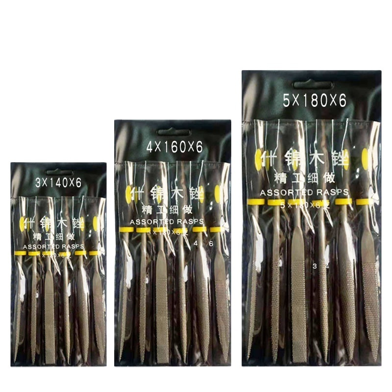 6 Piece Mini Needle File Wood Rasp Filing Set