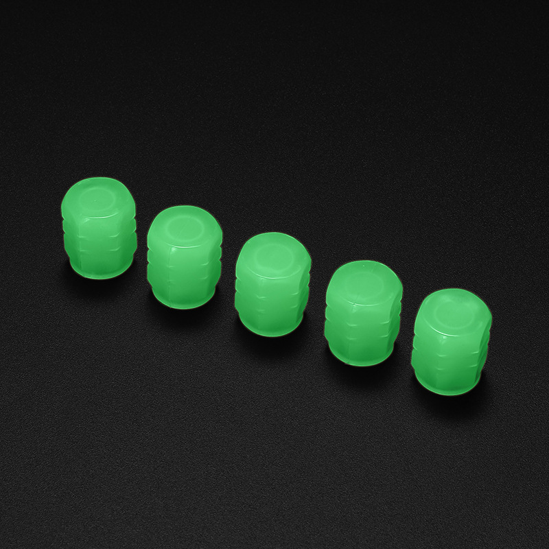 Plastic Auto  Glow In The Dark Tire Valve Caps Dust Cover for car