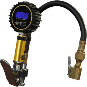 Digital Golden Car Tire Air Inflator With Pressure Gauge Quest LCD Screen