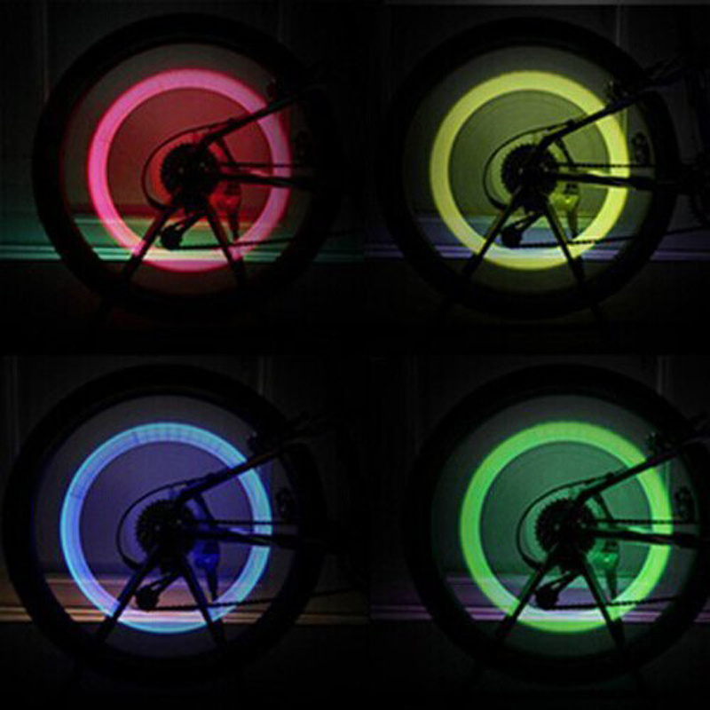 Bike Bicycle Wheel Light LED Lighting Tire Valve Cap