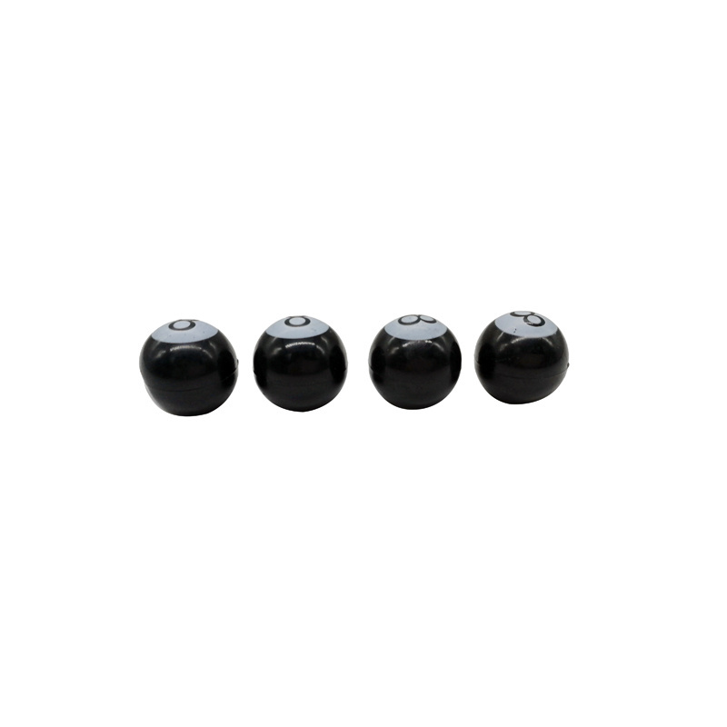 OEM Custom Black 8 EightBalls Plastic ABS Tire Valve Stem Dust Caps