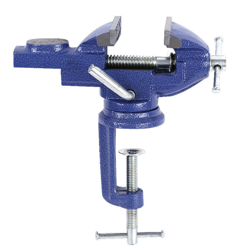 360 Degree Swivel Portable Table Bench Vice Clamp Mini Vise Anvil Cast