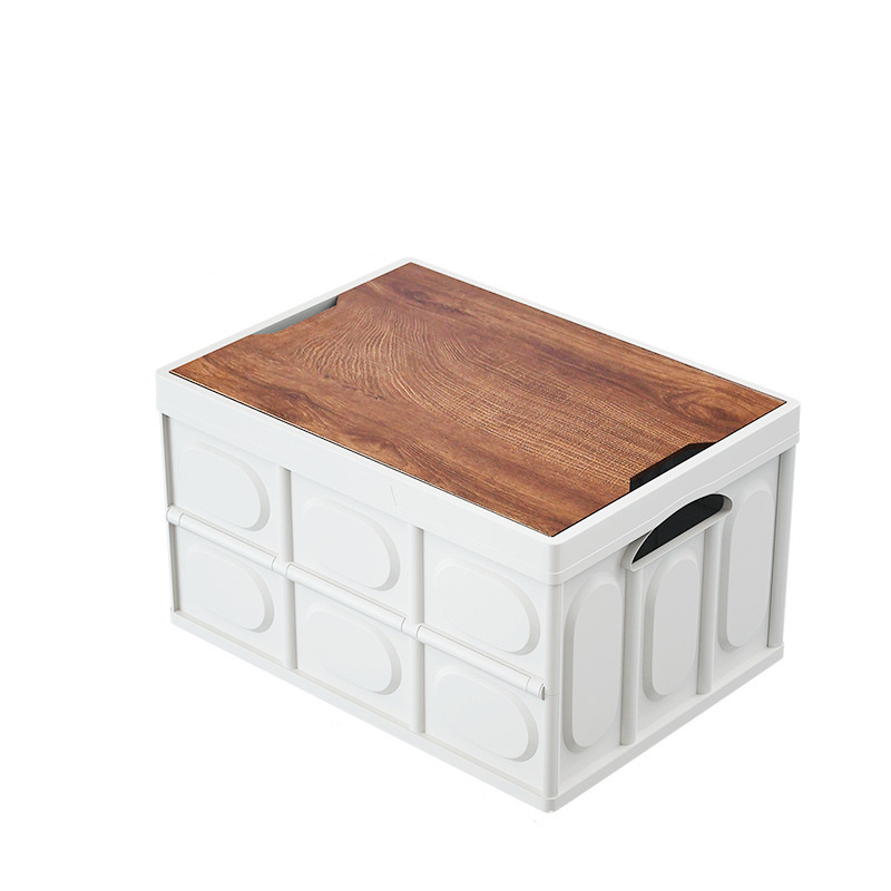 Upgrade full locked edge wooden cover storage box car trunk storage box car seat back storage box