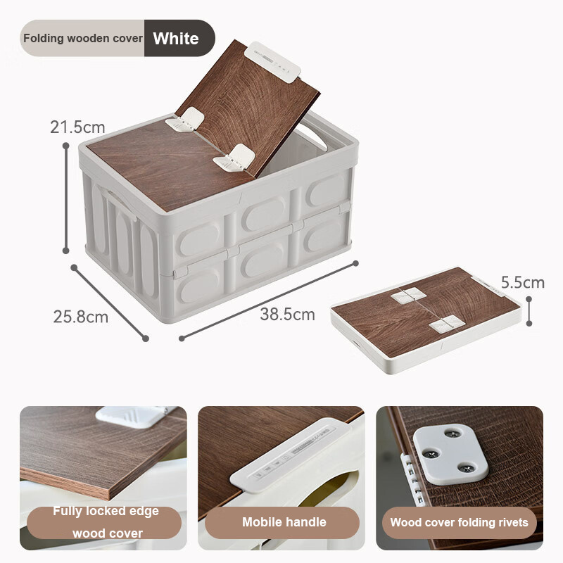 Upgrade full locked edge wooden cover storage box car trunk storage box car seat back storage box