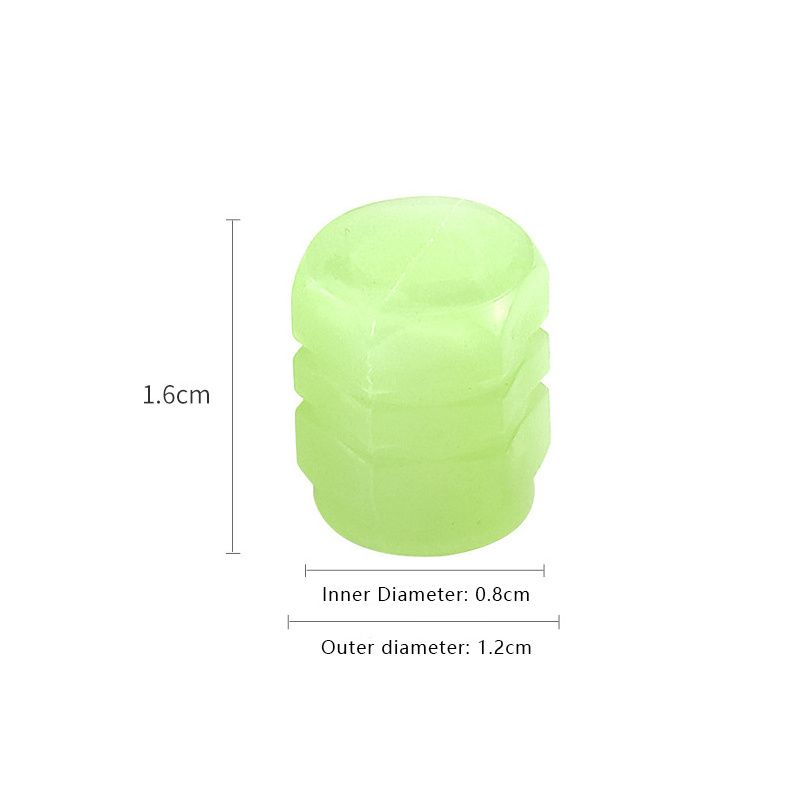 ABS Luminous tire valve cap Tyre Dust Cover Glow in the Dark tire valve cap For 8V1 Car Bike Motorcycle