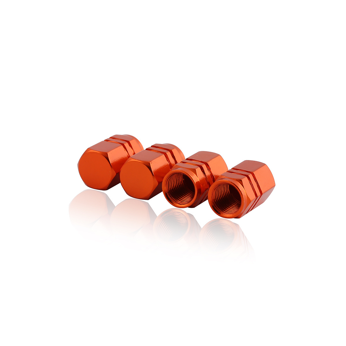 Orange Color 300pcs/box Aluminum Wheel Tire Valve caps Air Dust Cover Screw Caps for Car Truck Mountain bike