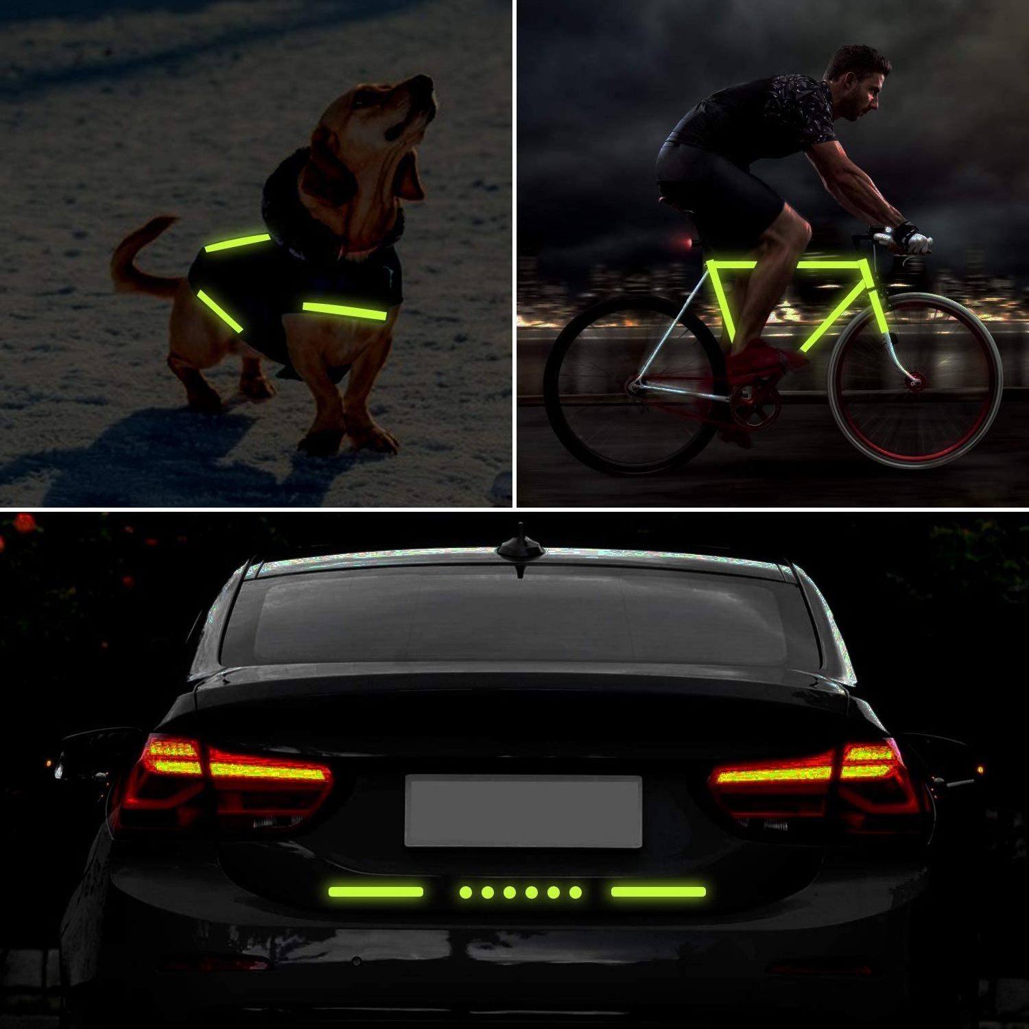 promotional motorcycle car wheel rim reflective motion warning sticker tape