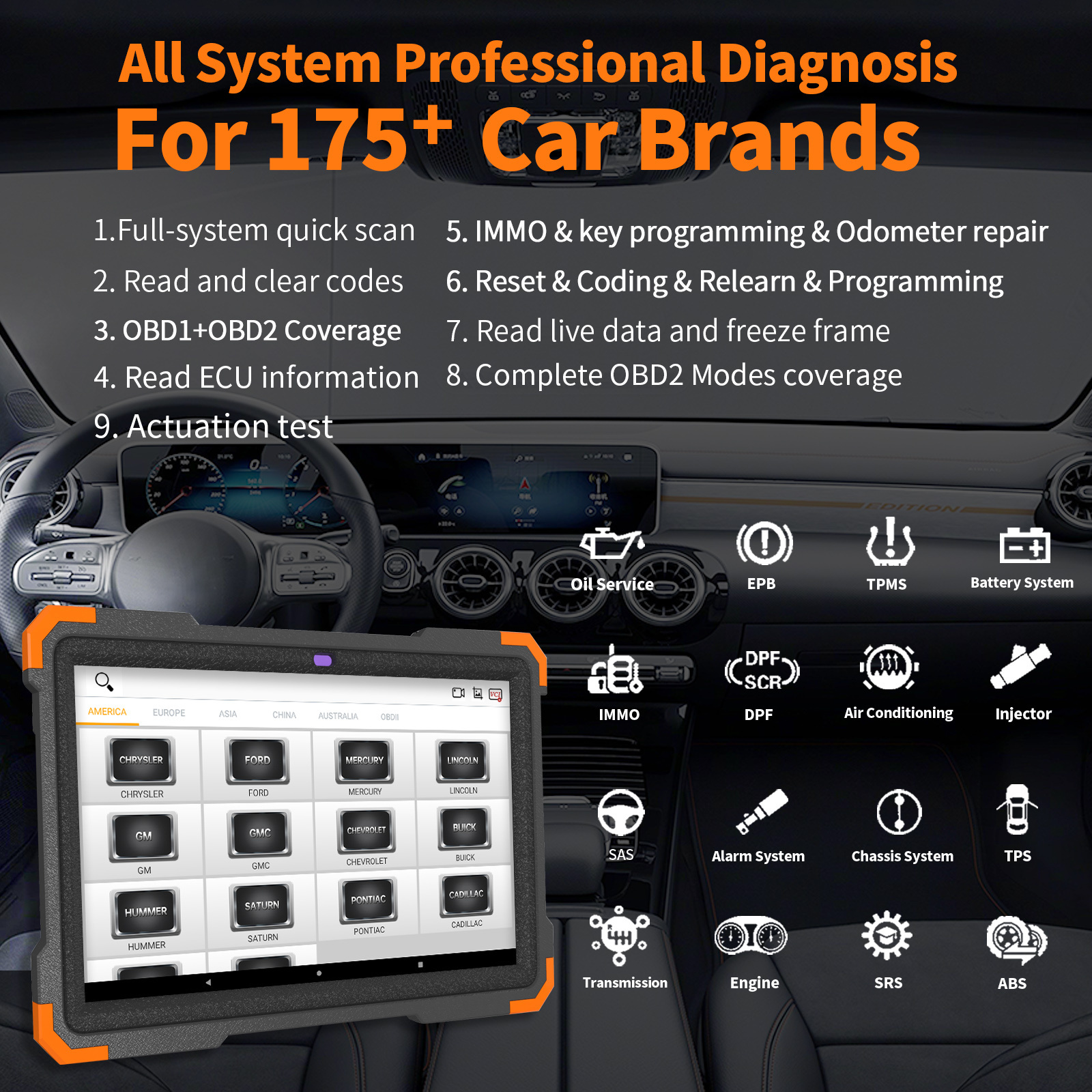 Humzor NexzSYS 366 Supper Full System Car Diagnostic Tool Scanner Key Programming Function 366S