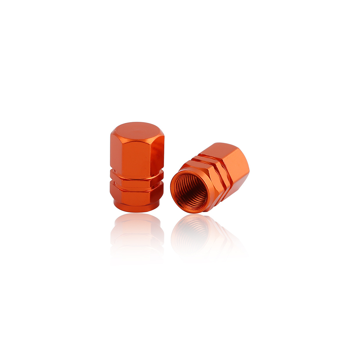 Orange Color 300pcs/box Aluminum Wheel Tire Valve caps Air Dust Cover Screw Caps for Car Truck Mountain bike