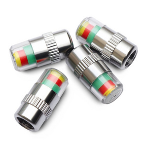 Aluminum Tire Pressure Indicator Alert Valve Caps 36PSI Tire Pressure Indicator Valve Stem