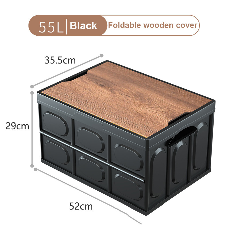 Upgrade full locked edge wooden cover storage box car trunk storage box car seat back storage box