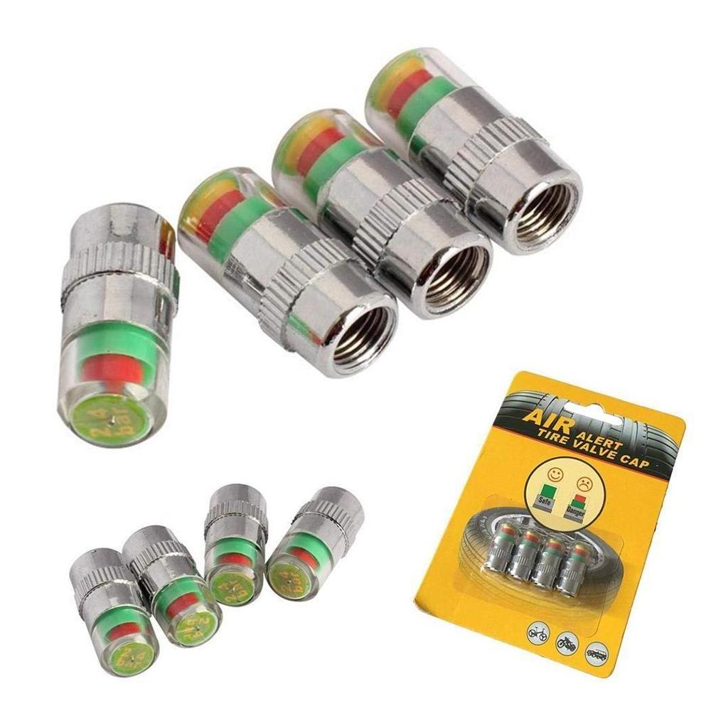 Aluminum Tire Pressure Indicator Alert Valve Caps 36PSI Tire Pressure Indicator Valve Stem