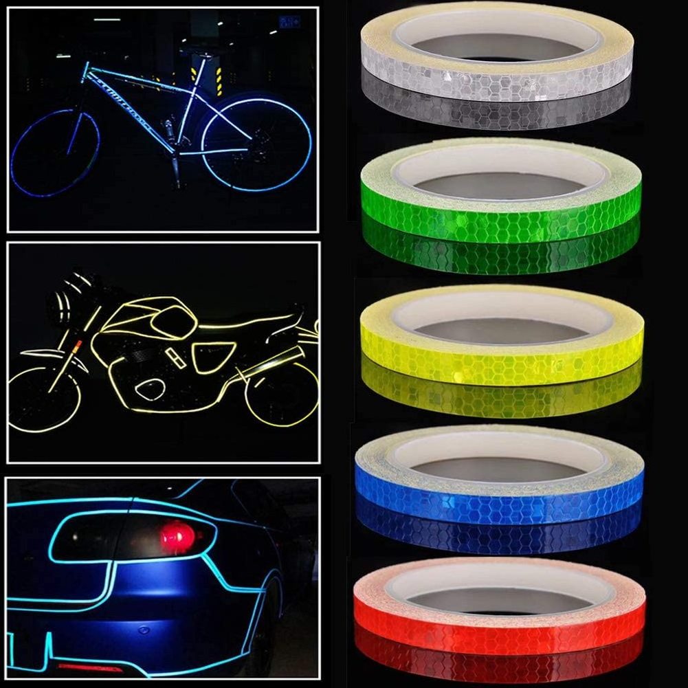 promotional motorcycle car wheel rim reflective motion warning sticker tape