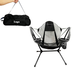 Portable Outdoor Camping Folding Moon Chair Swinging Rocking Chair Travel  Picnic Chair