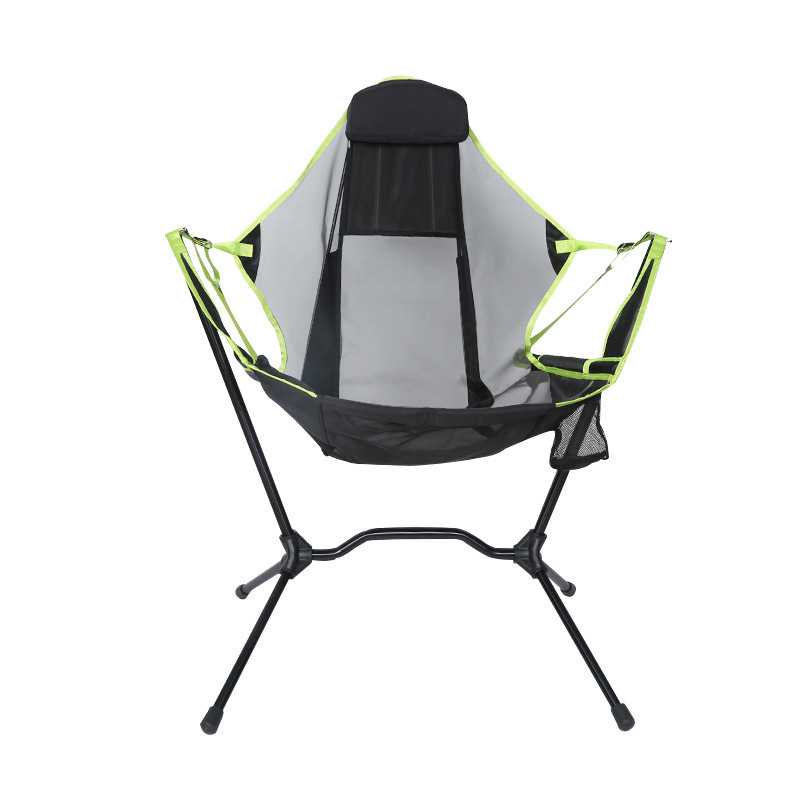 Portable Outdoor Camping Folding Moon Chair Swinging Rocking Chair Travel  Picnic Chair