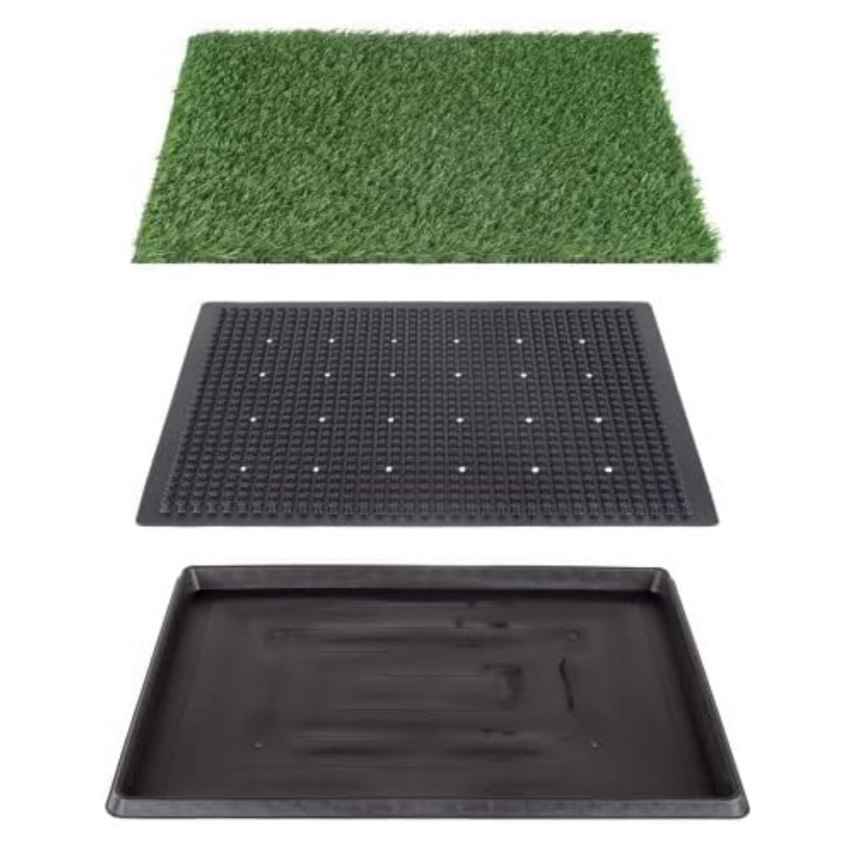 Puppy Pee Tray Relief Training Artificial Grass Mat Easy Clean Removable Pet Dogs Indoor Toilet