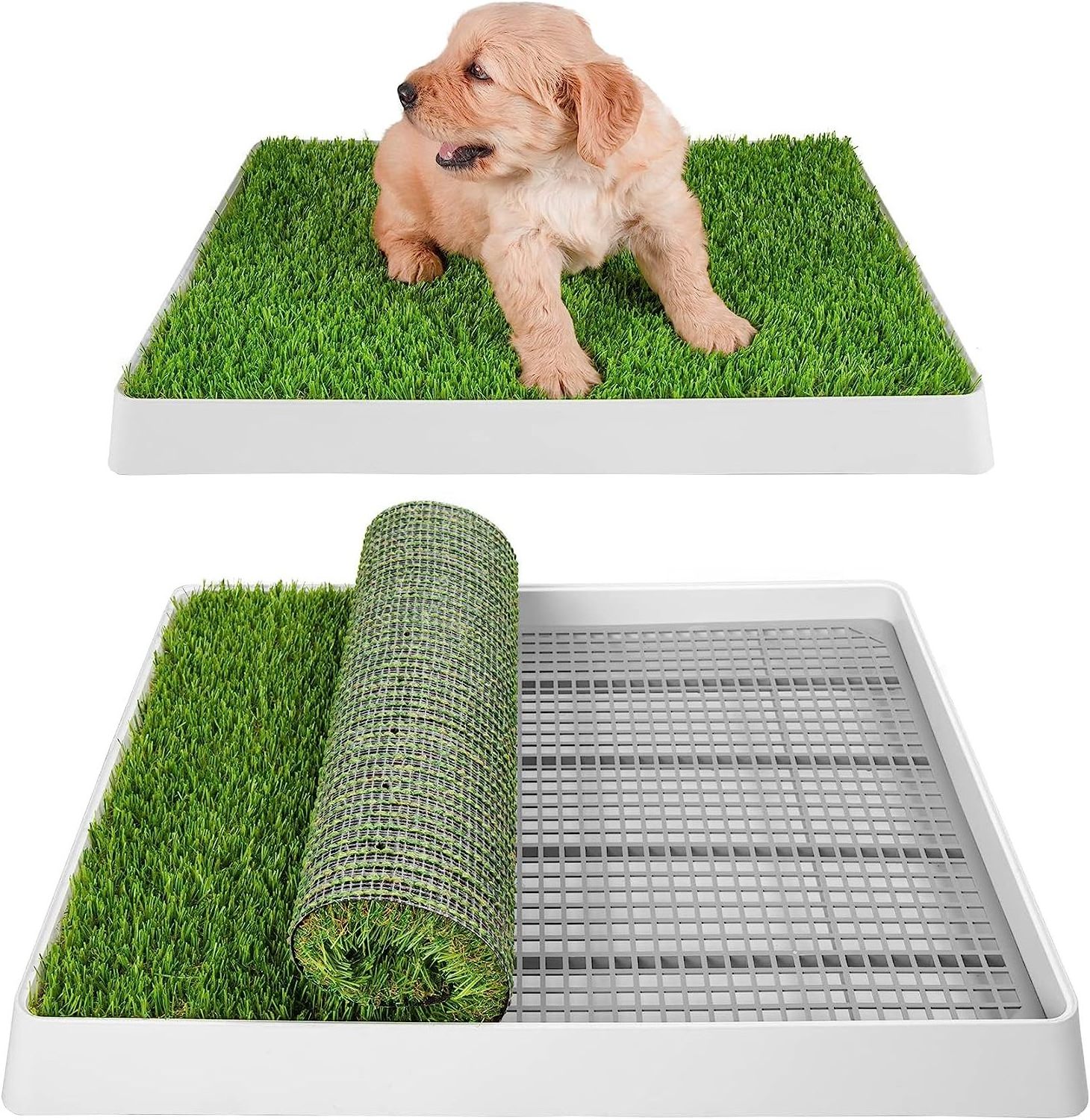 Indoor Pets Dogs Plastic Pee Pad Artificial Grass Reusable Puppy Toilet Tray Holder BestSuppliers