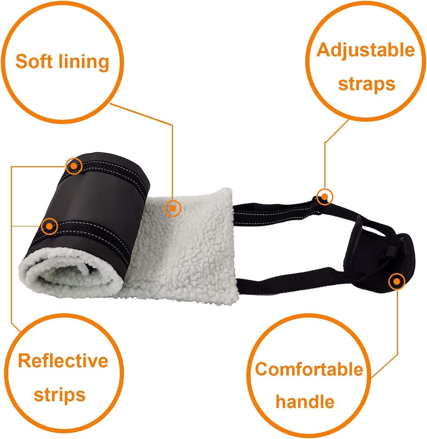 Dog Lift Full Body Support Rehabilitation Harness Carry Sling Dog Rear Hip Leg For Disabled Pets