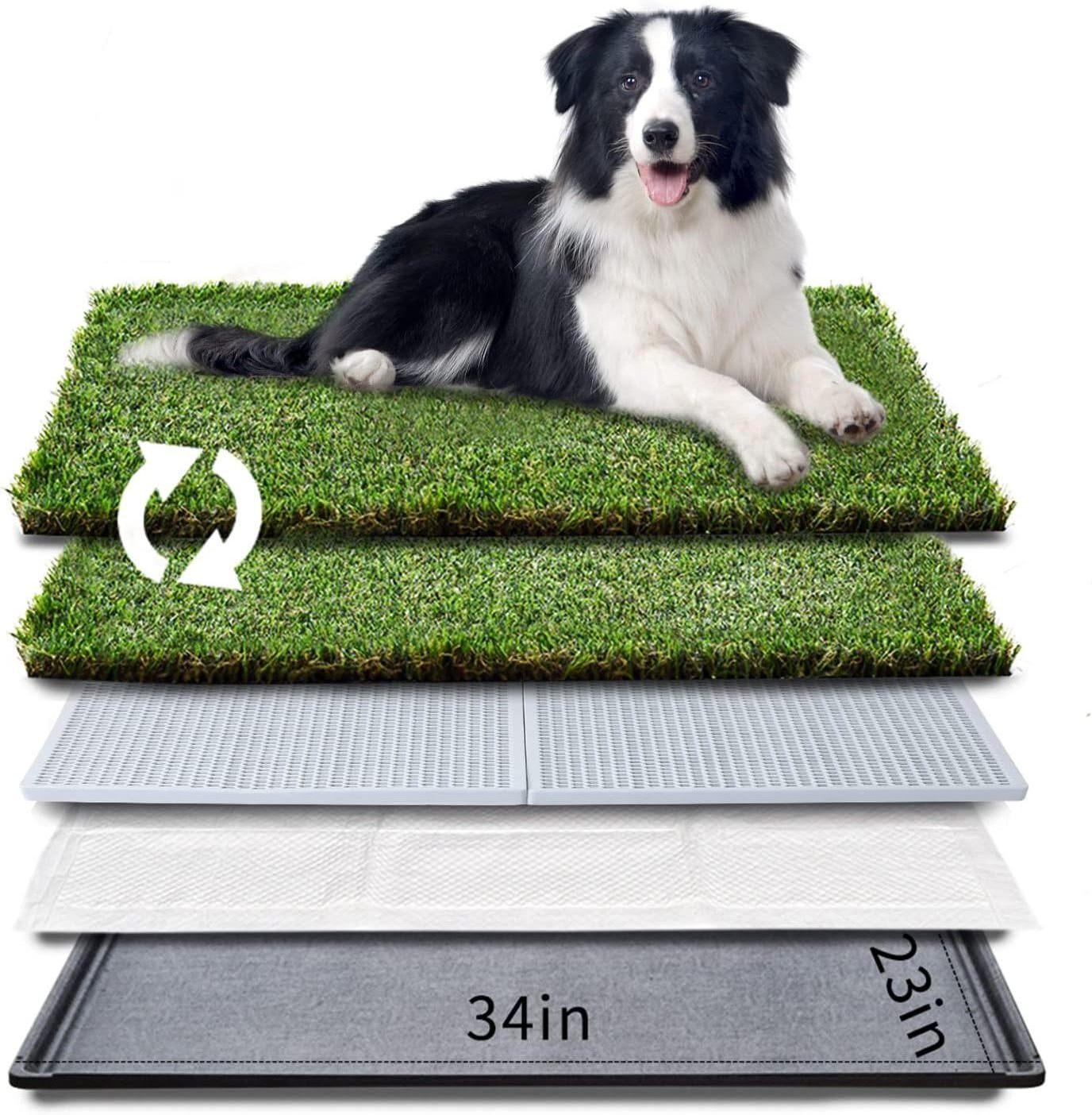 Portable Pets Dogs Indoor Artificial Grass Toilet Large Size With Pee Potty Pad