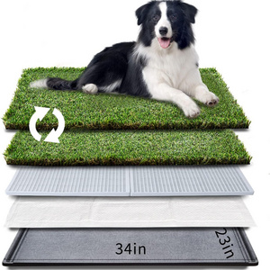 Portable Pets Dogs Indoor Artificial Grass Toilet Large Size With Pee Potty Pad