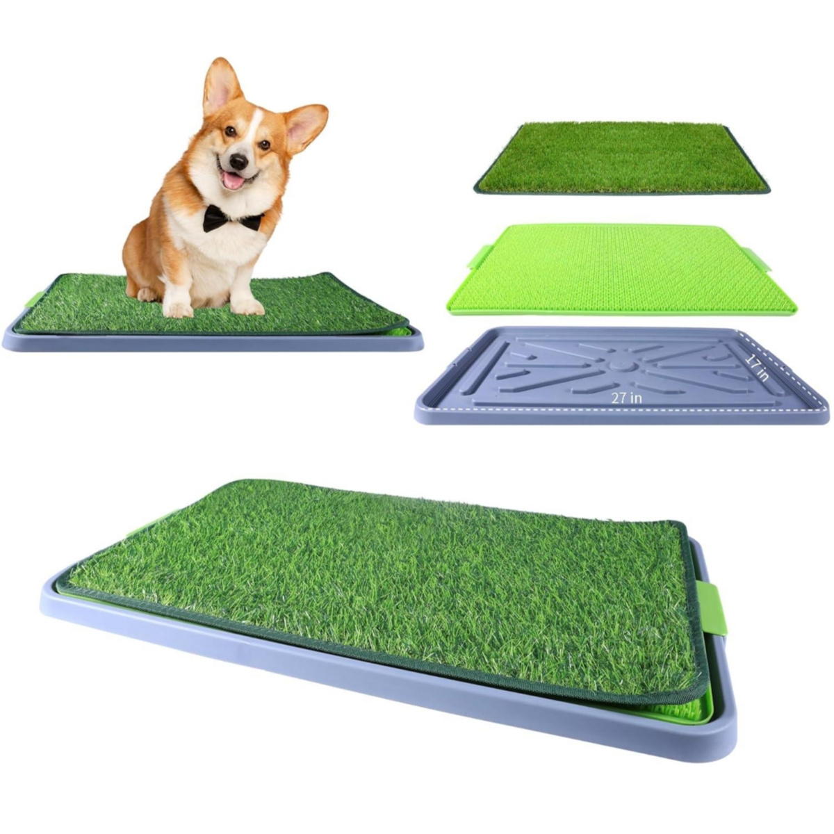 Artificial Grass Patch Puppy Dogs Indoor Designated Defecation Pets Pee Mats Pad Toilet