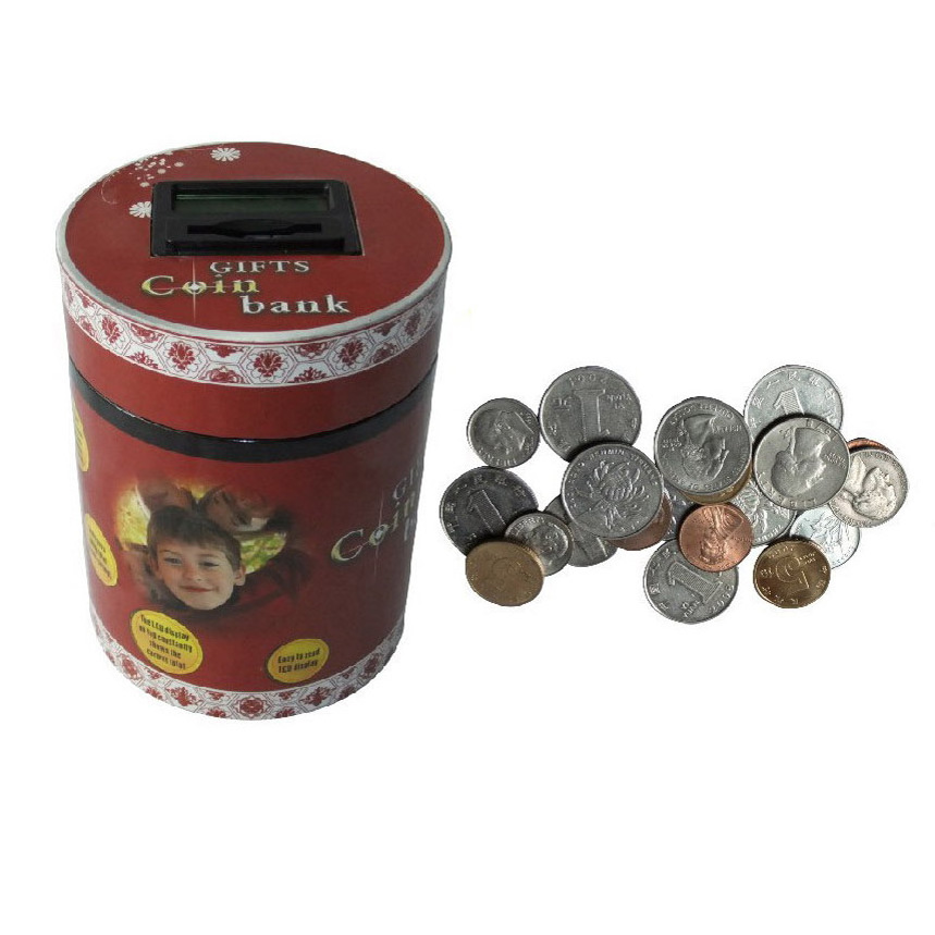 Transparent Kids Digital Coin Counting Money Jars with Custom Logo