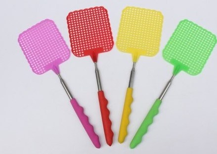 Retractable handle Fly Swatter Plastic durable Manual Extendable Fly swatter