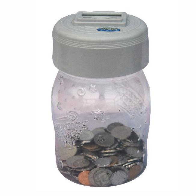 Transparent Kids Digital Coin Counting Money Jars with Custom Logo