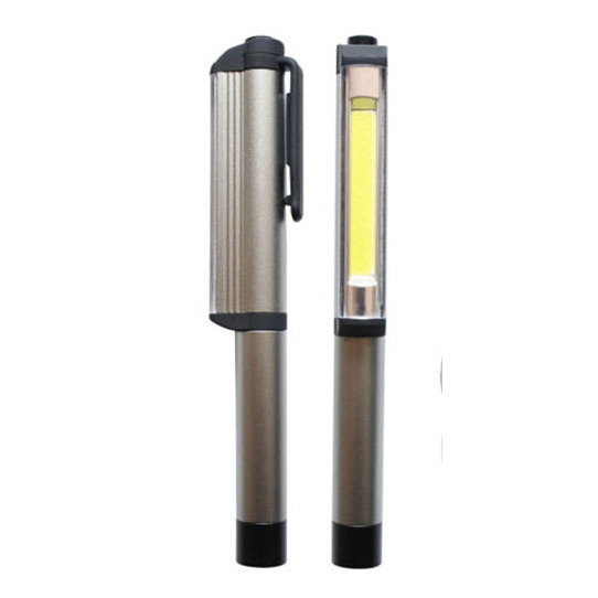 Outdoor Pocket Pen Shaped Magnetic Flashlight with COB Working Light